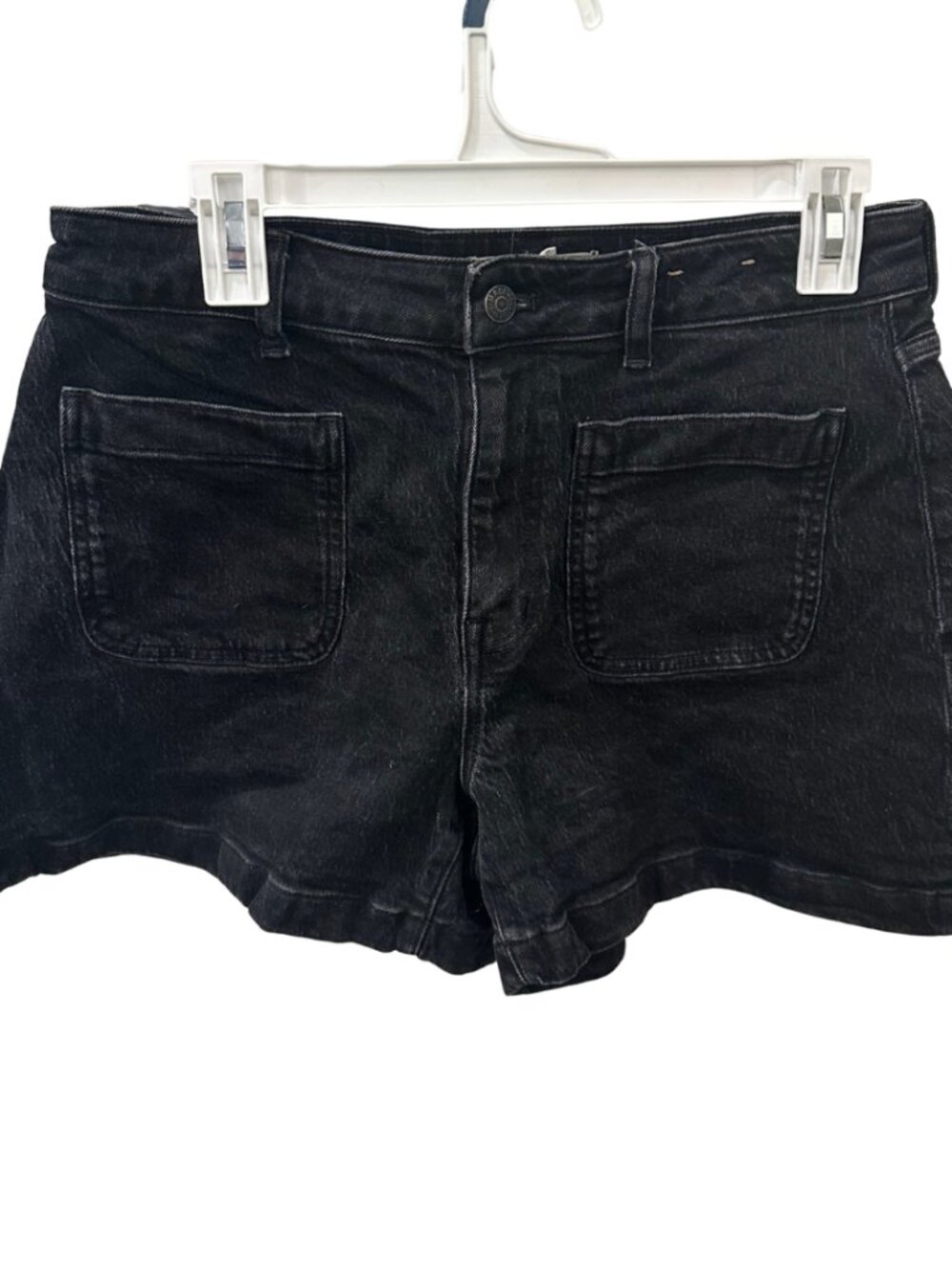 Madewell Curvy High Rise Black Sailor Shorts (Size 29)